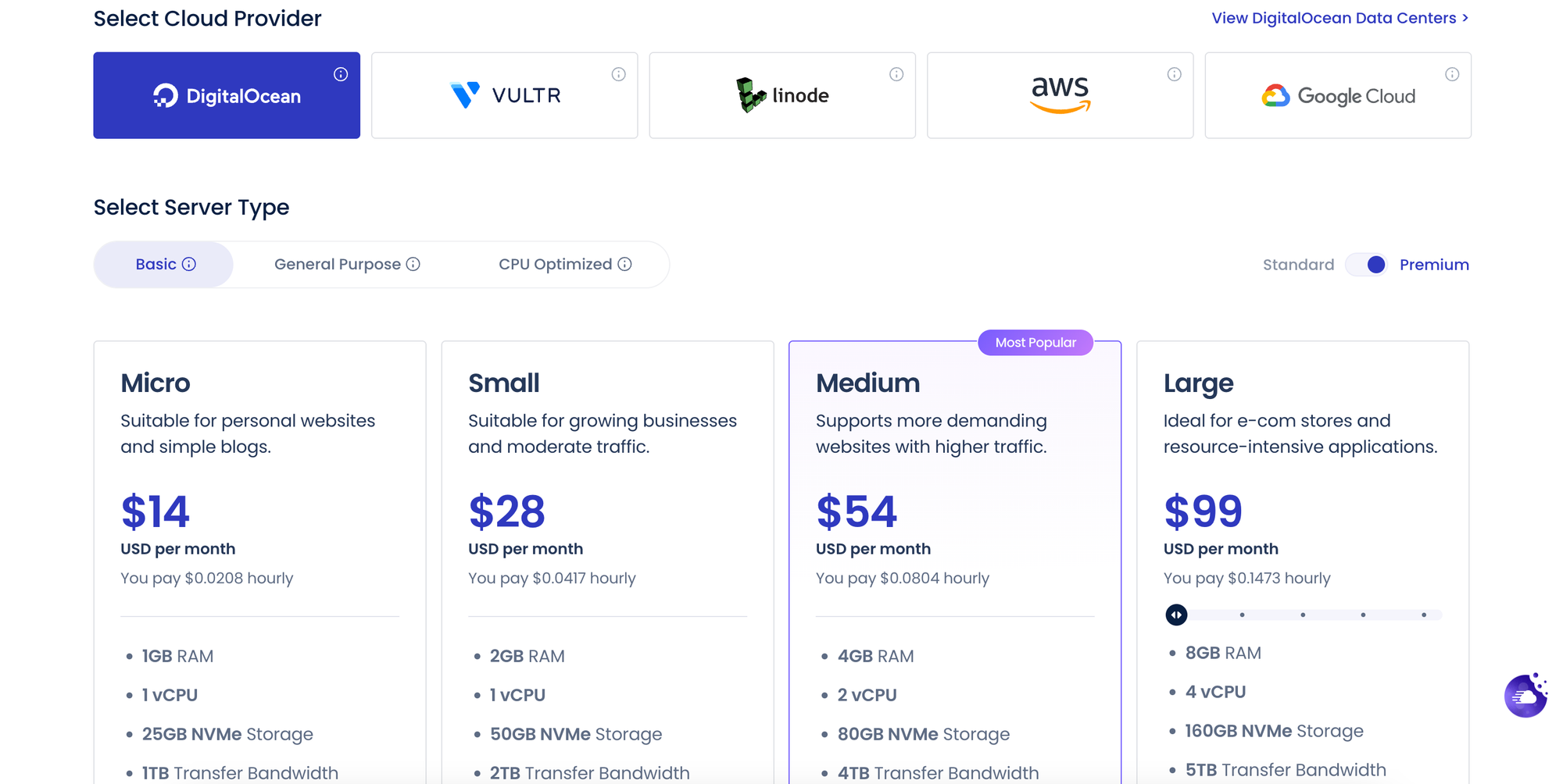 Cloudways hosting pricing