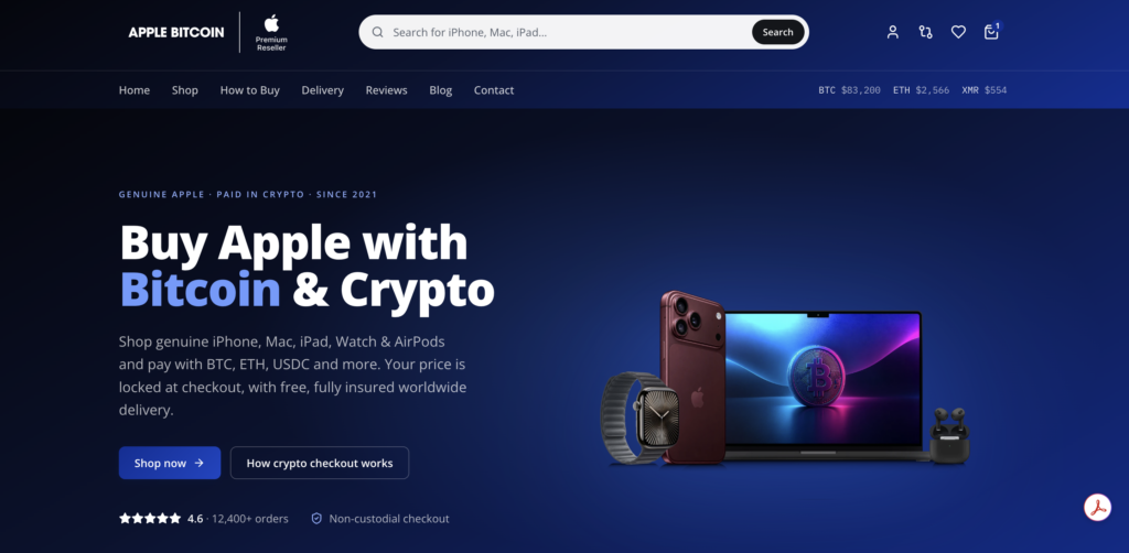 Buy Apple with Bitcoin & Crypto